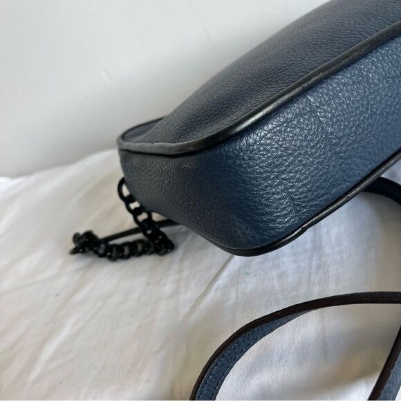 MICHAEL KORS Blue Black Jet Set Crossbody Shoulder Bag - Picture 8 of 9